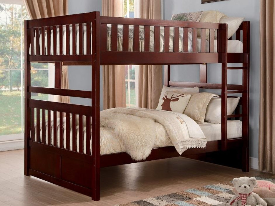 Rowe Full/Full Bunk Bed in Dark Cherry B2013FFDC-1* - Jax Mattress (Jacksonville, FL)