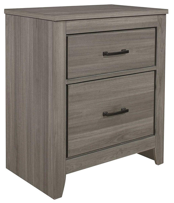 Waldorf 2 Drawer Nightstand in Dark Gray 1902-4 - Jax Mattress (Jacksonville, FL)