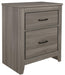 Waldorf 2 Drawer Nightstand in Dark Gray 1902-4 - Jax Mattress (Jacksonville, FL)