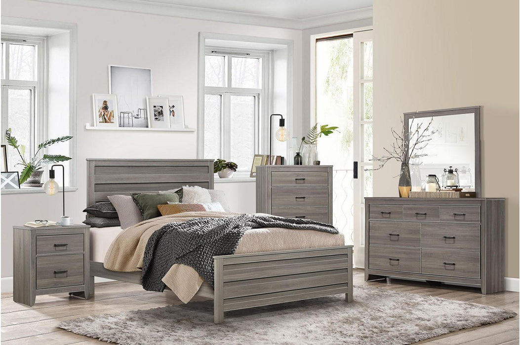 Waldorf 2 Drawer Nightstand in Dark Gray 1902-4 - Jax Mattress (Jacksonville, FL)