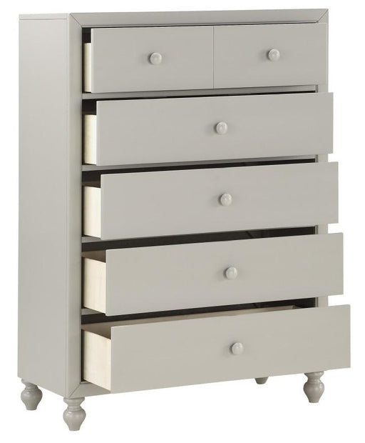 Wellsummer 5 Drawer Chest in Gray 1803GY-9 - Jax Mattress (Jacksonville, FL)