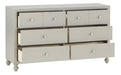 Wellsummer 6 Drawer Dresser in Gray 1803GY-5 - Jax Mattress (Jacksonville, FL)