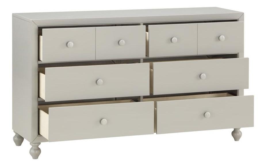 Wellsummer 6 Drawer Dresser in Gray 1803GY-5 - Jax Mattress (Jacksonville, FL)
