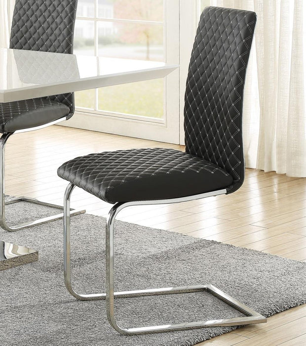 Yannis Side Chair in Chrome Metal  (Set of 2) - Jax Mattress (Jacksonville, FL)