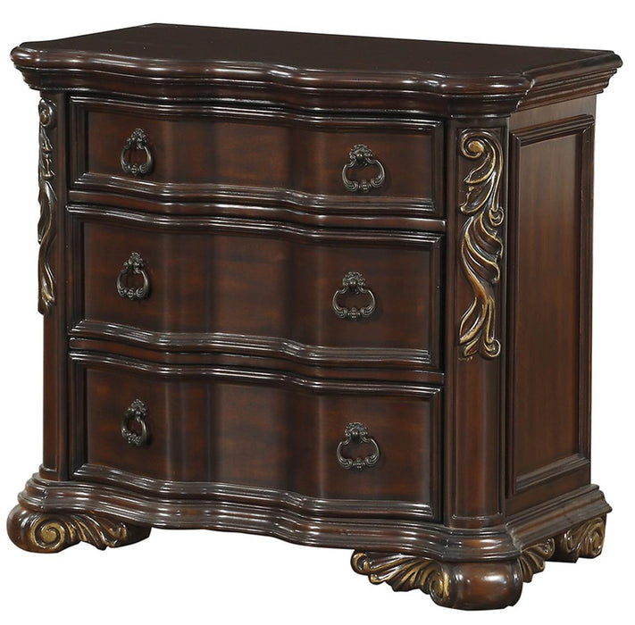 Royal Highlands 3 Drawer Nightstand in Rich Cherry 1603-4 - Jax Mattress (Jacksonville, FL)
