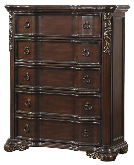 Royal Highlands 5 Drawer Chest in Rich Cherry 1603-9 - Jax Mattress (Jacksonville, FL)