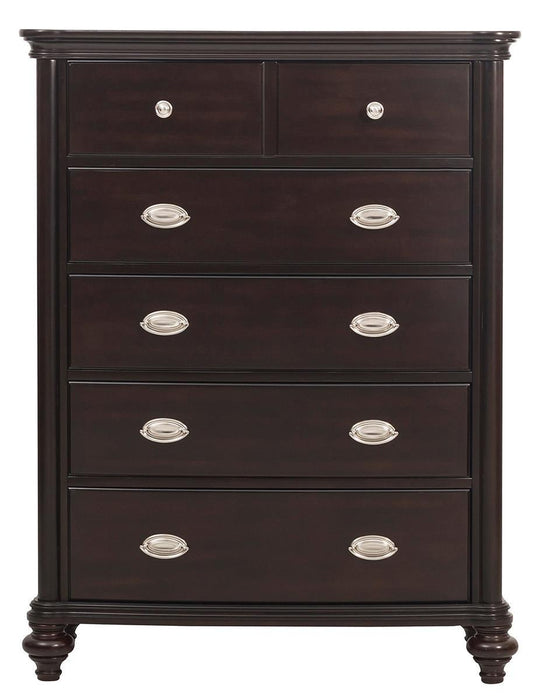 Marston 5 Drawer Chest in Dark Cherry 2615DC-9 - Jax Mattress (Jacksonville, FL)