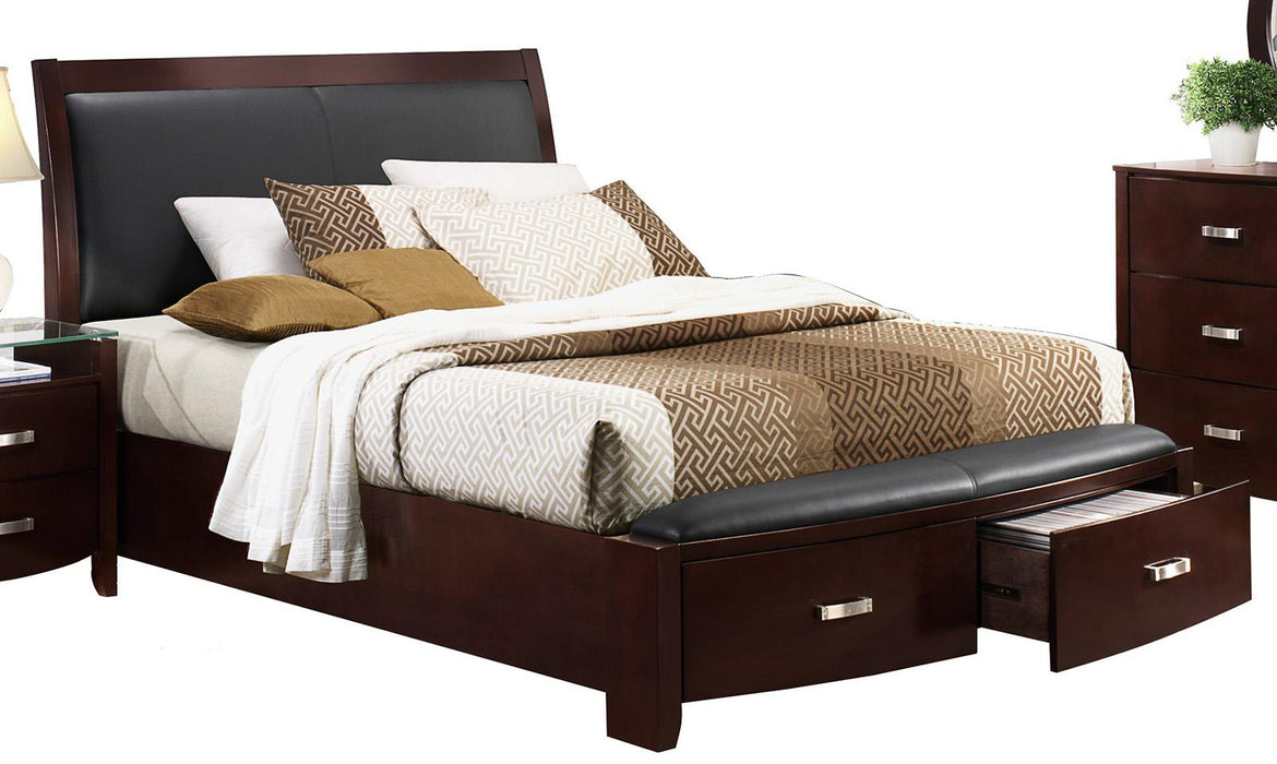 Lyric King Sleigh Storage Bed in Dark Espresso 1737KNC-1EK - Jax Mattress (Jacksonville, FL)