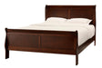 Mayville Queen Sleigh Bed in Brown Cherry 2147-1 - Jax Mattress (Jacksonville, FL)