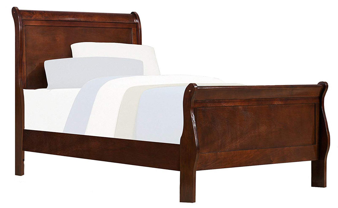 Mayville Full Sleigh Bed in Brown Cherry 2147F-1 - Jax Mattress (Jacksonville, FL)