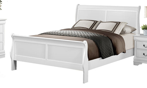 Mayville Queen Sleigh Bed in White 2147W-1 - Jax Mattress (Jacksonville, FL)