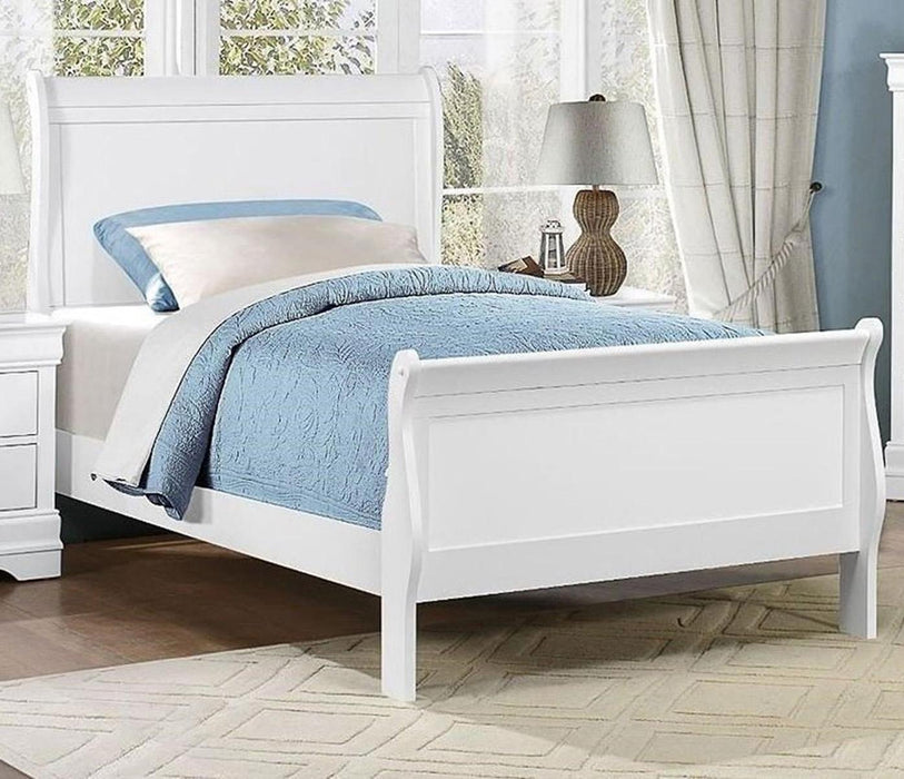 Mayville Full Sleigh Bed in White 2147FW-1 - Jax Mattress (Jacksonville, FL)