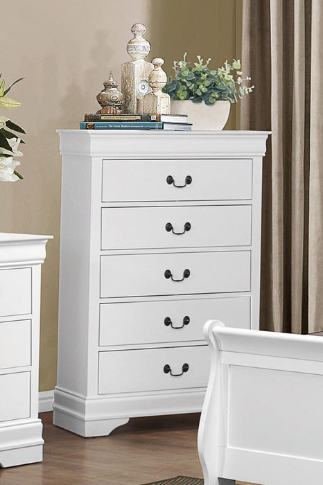 Mayville 5 Drawer Chest in White 2147W-9 - Jax Mattress (Jacksonville, FL)