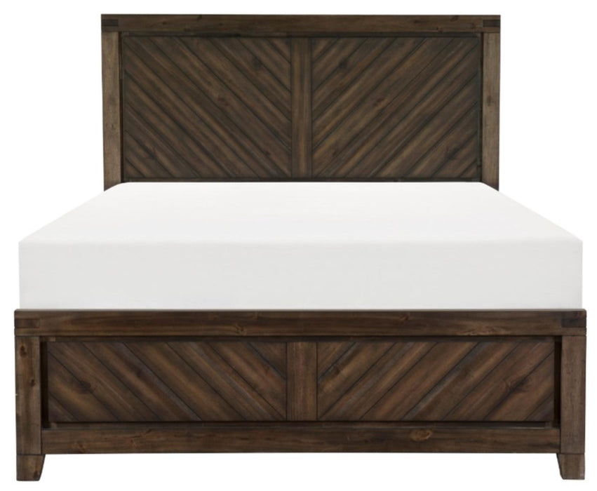 Parnell Queen Panel Bed in Rustic Cherry 1648-1* - Jax Mattress (Jacksonville, FL)