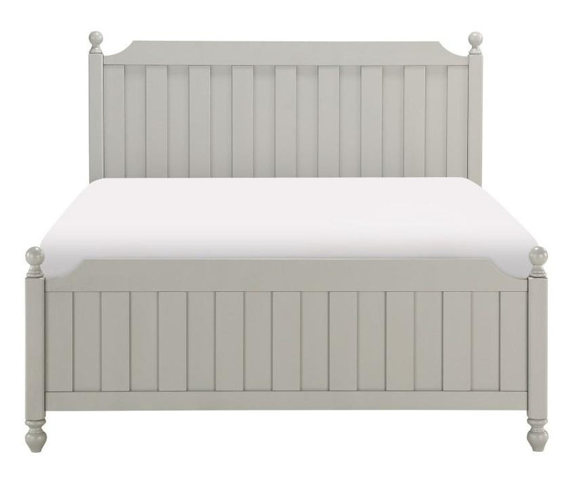 Wellsummer Full Panel Bed in Gray 1803GYF-1* - Jax Mattress (Jacksonville, FL)