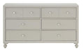 Wellsummer 6 Drawer Dresser in Gray 1803GY-5 - Jax Mattress (Jacksonville, FL)