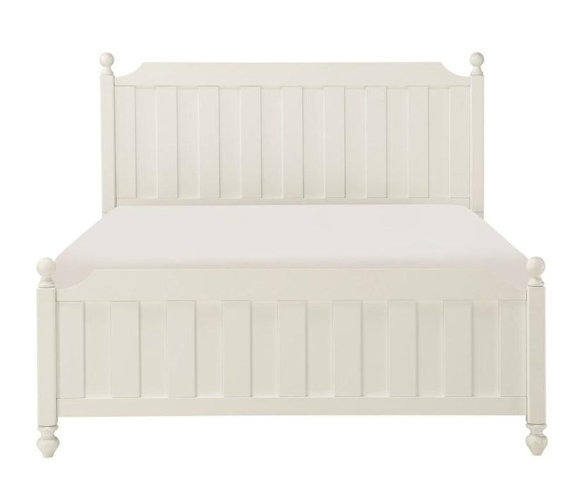 Wellsummer Full Panel Bed in White 1803WF-1* - Jax Mattress (Jacksonville, FL)