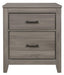 Waldorf 2 Drawer Nightstand in Dark Gray 1902-4 - Jax Mattress (Jacksonville, FL)