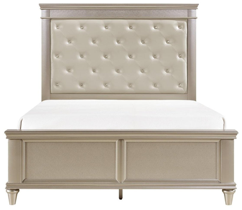 Celandine Full Panel Bed in Pearl/Silver 1928F-1* - Jax Mattress (Jacksonville, FL)