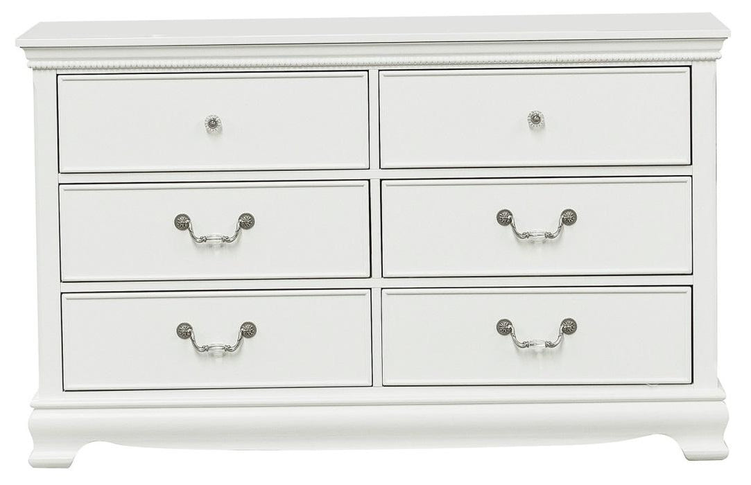 Lucida 6 Drawer Dresser in White 2039W-5 - Jax Mattress (Jacksonville, FL)