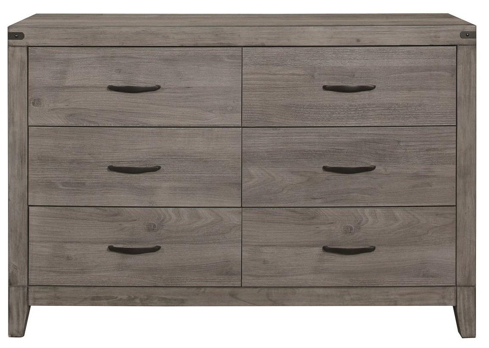 Woodrow 6 Drawer Dresser in Gray 2042-5 - Jax Mattress (Jacksonville, FL)