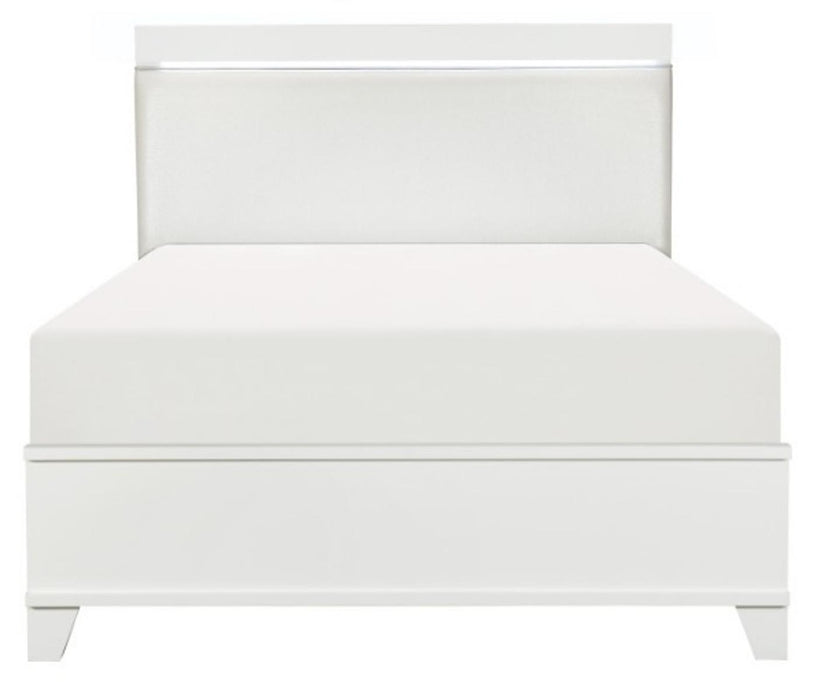 Kerren Queen Platform Bed in White 1678W-1* - Jax Mattress (Jacksonville, FL)