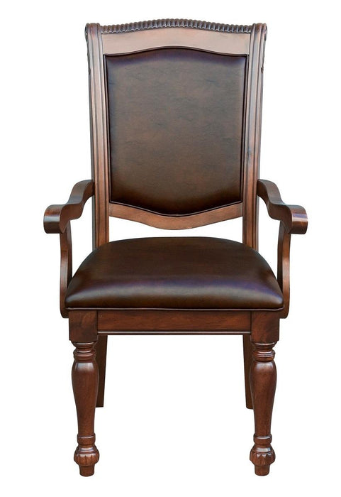 Lordsburg Arm Chair in Brown Cherry (Set of 2) - Jax Mattress (Jacksonville, FL)