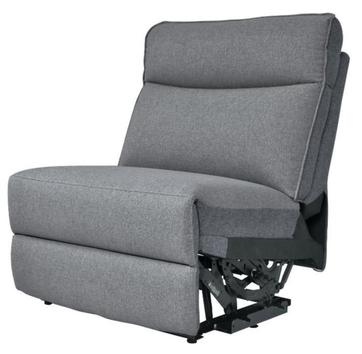 Maroni Armless Chair in Dark Gray/Light Gray 8259-AC - Jax Mattress (Jacksonville, FL)