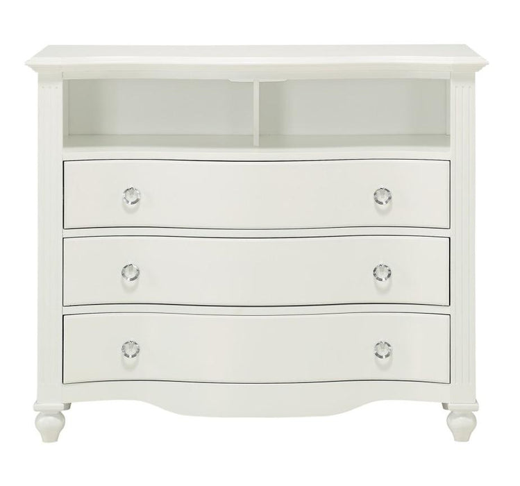 Meghan 3 Drawer Media Chest in White 2058WH-11 - Jax Mattress (Jacksonville, FL)