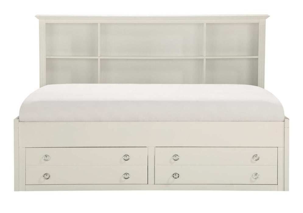 Meghan Twin Lounge Storage Bed in White 2058WHPRT-1* - Jax Mattress (Jacksonville, FL)