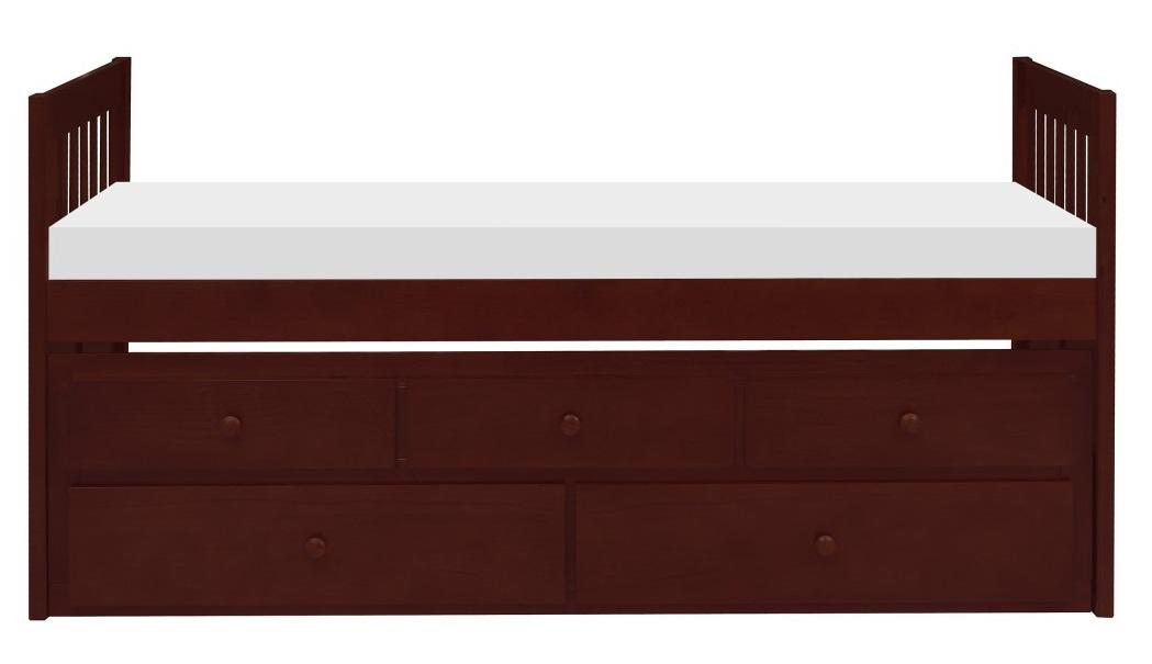 Rowe Twin/Twin Trundle Bed w/ Two Storage Drawers in Dark Cherry B2013PRDC-1* - Jax Mattress (Jacksonville, FL)