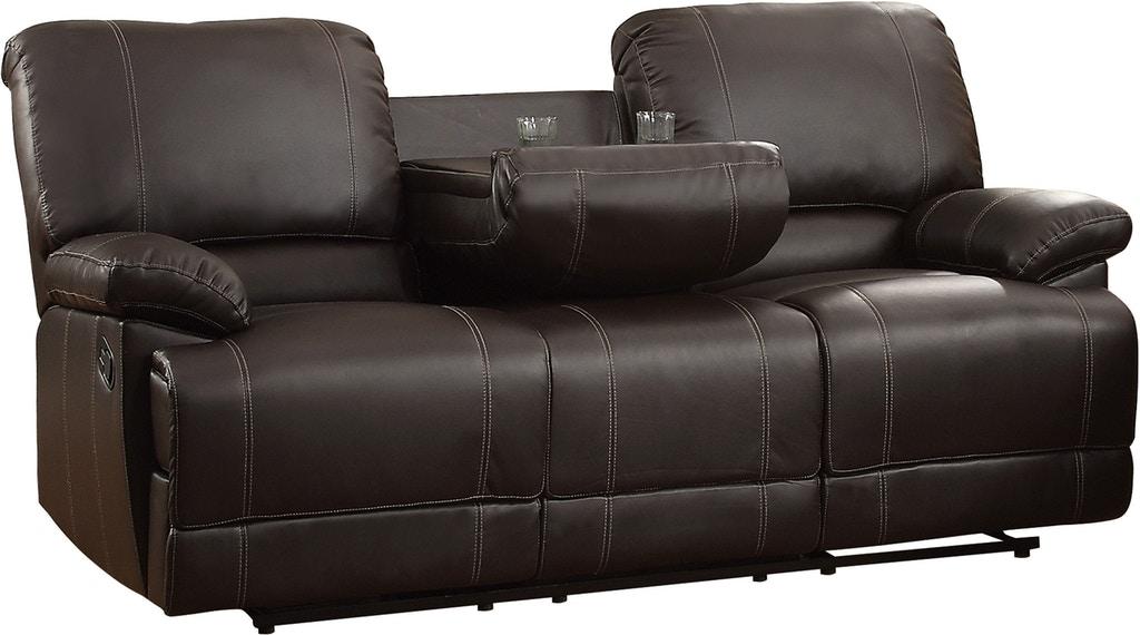 Cassville Double Reclining Sofa in Dark Brown 8403-3 - Jax Mattress (Jacksonville, FL)