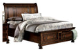 Cumberland Full Sleigh Platform Bed with Footboard Storage in Brown Cherry 2159F-1* - Jax Mattress (Jacksonville, FL)