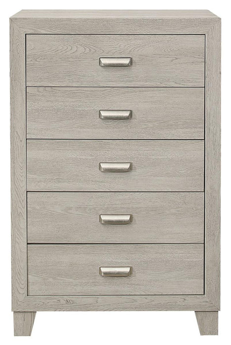 Quinby 5 Drawer Chest in Light Brown 1525-9 - Jax Mattress (Jacksonville, FL)