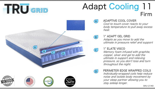 11 inch Tru Grid Mattress ☆☆☆☆2025 - Jax Mattress (Jacksonville, FL)