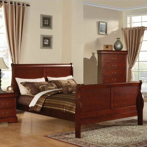 Louis Phillipe Sleigh Cherry - Jax Mattress (Jacksonville, FL)